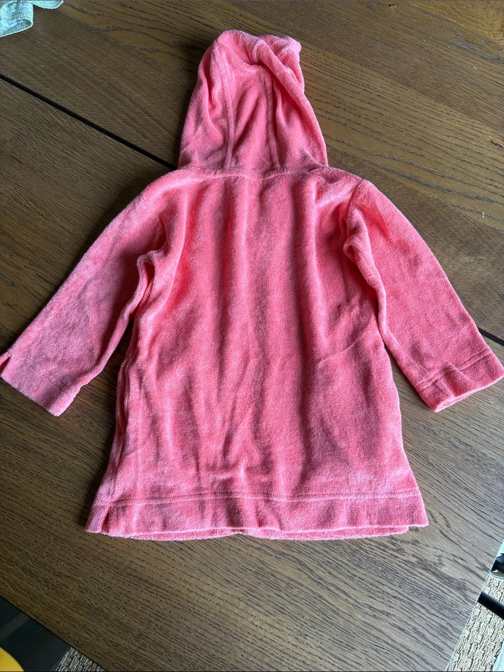 Vineyard Vines Coral Hooded V‑Neck Terry Pullover - kids 3T